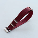 Premium Ribbed Fabric Watch Strap - Burgundy - The Strap Tailor