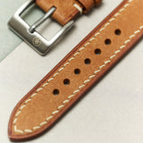 Pueblo Watch Strap W/Cream stitching - Cognac - RTW - The Strap Tailor