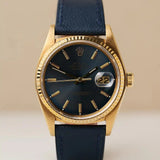 Slimline Saffiano Chevre Strap - Navy Blue - RTW