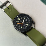 FKM Rubber One-Piece Dive Strap - Olive Green - The Strap Tailor