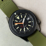 FKM Rubber One-Piece Dive Strap - Olive Green - The Strap Tailor