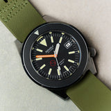 FKM Rubber One-Piece Dive Strap - Olive Green - The Strap Tailor