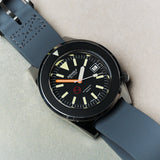 FKM Rubber One-Piece Dive Strap - Grey - The Strap Tailor