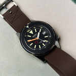 FKM Rubber One-Piece Dive Strap - Brown - The Strap Tailor