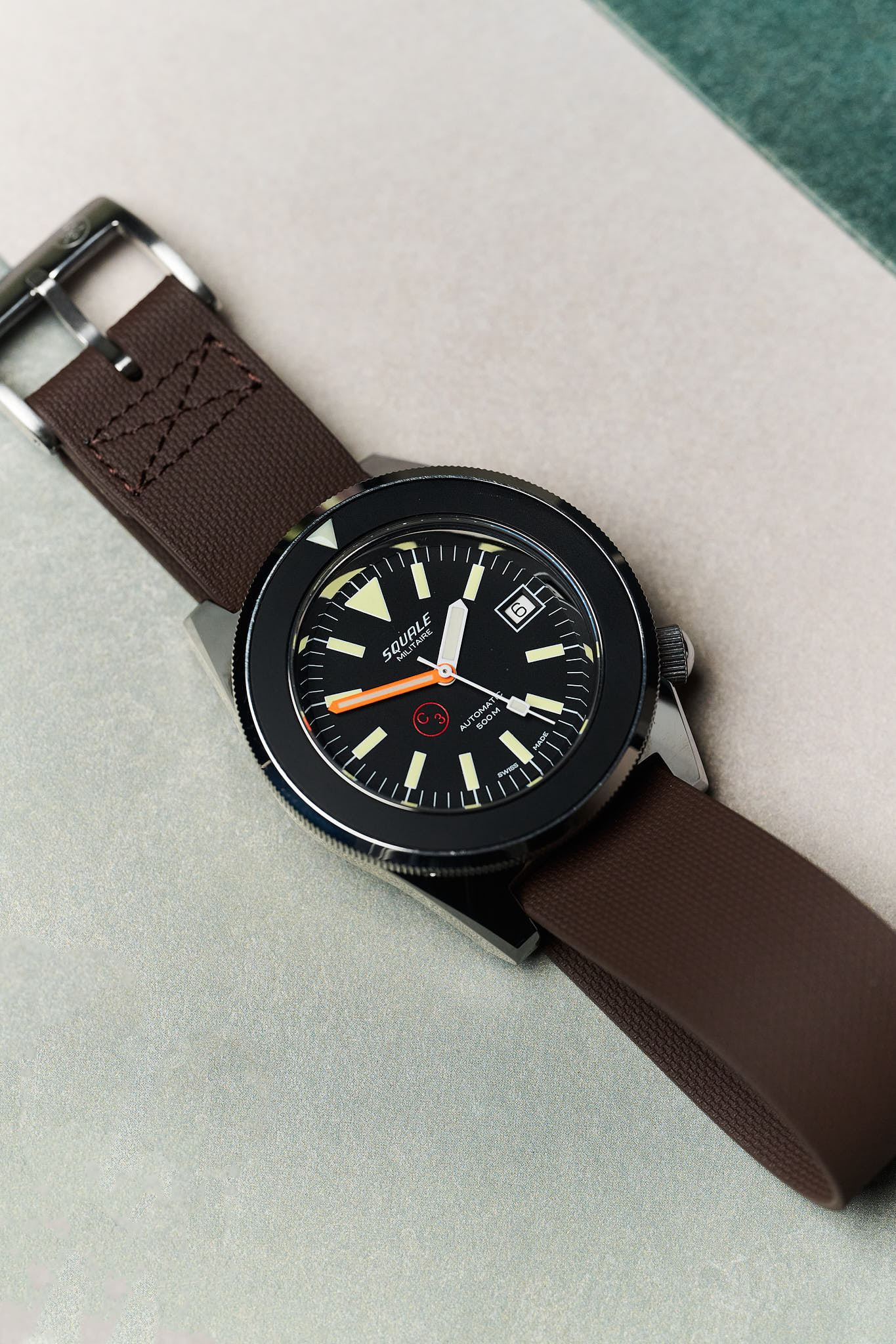 FKM Rubber One-Piece Dive Strap - Brown - The Strap Tailor