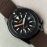 FKM Rubber One-Piece Dive Strap - Brown - The Strap Tailor