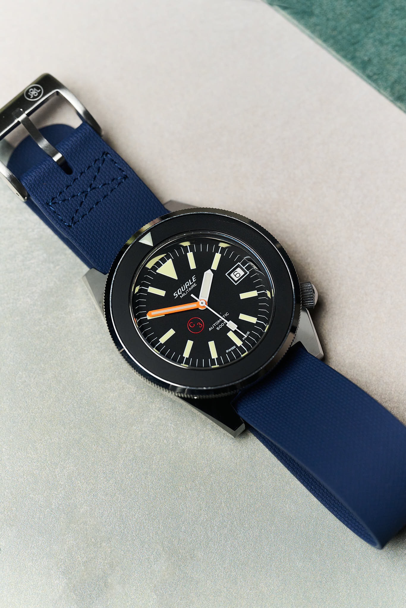 FKM Rubber One-Piece Dive Strap - Navy Blue - The Strap Tailor