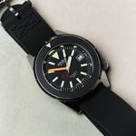 FKM Rubber One-Piece Dive Strap - Black - The Strap Tailor