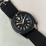 FKM Rubber One-Piece Dive Strap - Black - The Strap Tailor