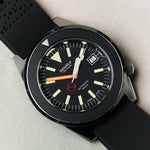 FKM Rubber One-Piece Dive Strap - Black - The Strap Tailor