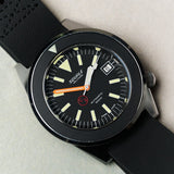 FKM Rubber One-Piece Dive Strap - Black - The Strap Tailor