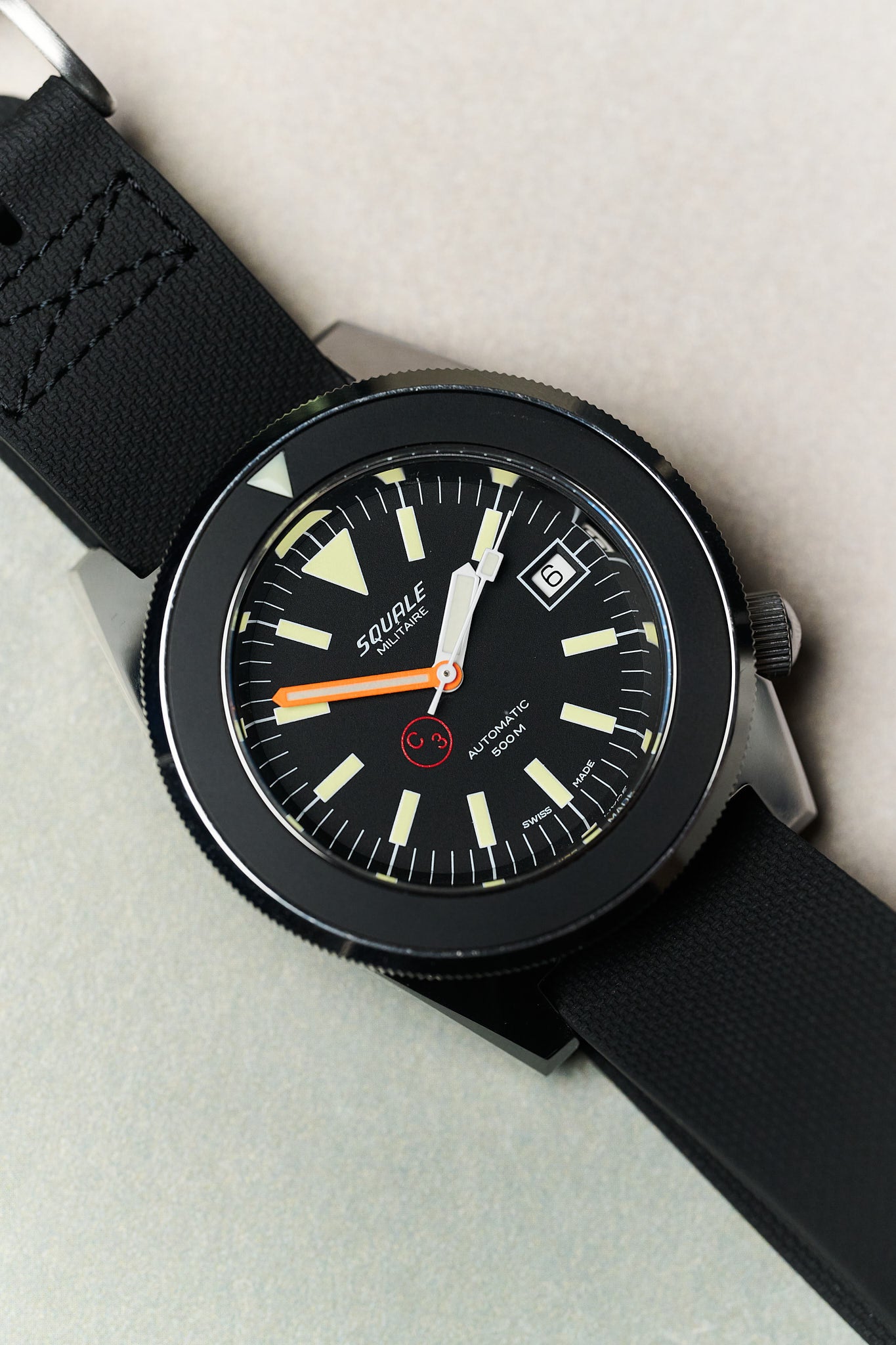 FKM Rubber One-Piece Dive Strap - Black - The Strap Tailor