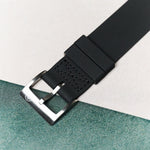 FKM Rubber One-Piece Dive Strap - Black - The Strap Tailor
