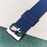 FKM Rubber One-Piece Dive Strap - Navy Blue - The Strap Tailor
