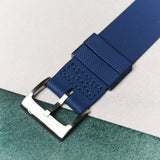 FKM Rubber One-Piece Dive Strap - Navy Blue - The Strap Tailor