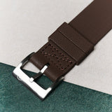 FKM Rubber One-Piece Dive Strap - Brown - The Strap Tailor