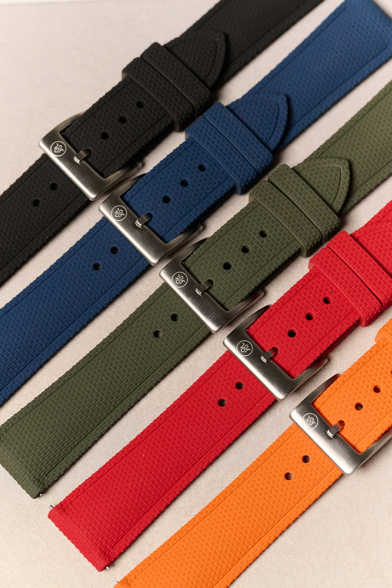 AquaFlex Rubber Classic Strap - Navy Blue - The Strap Tailor