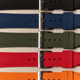 AquaFlex Rubber Classic Strap - Black - The Strap Tailor