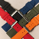 AquaFlex Rubber Classic Strap - Red - The Strap Tailor
