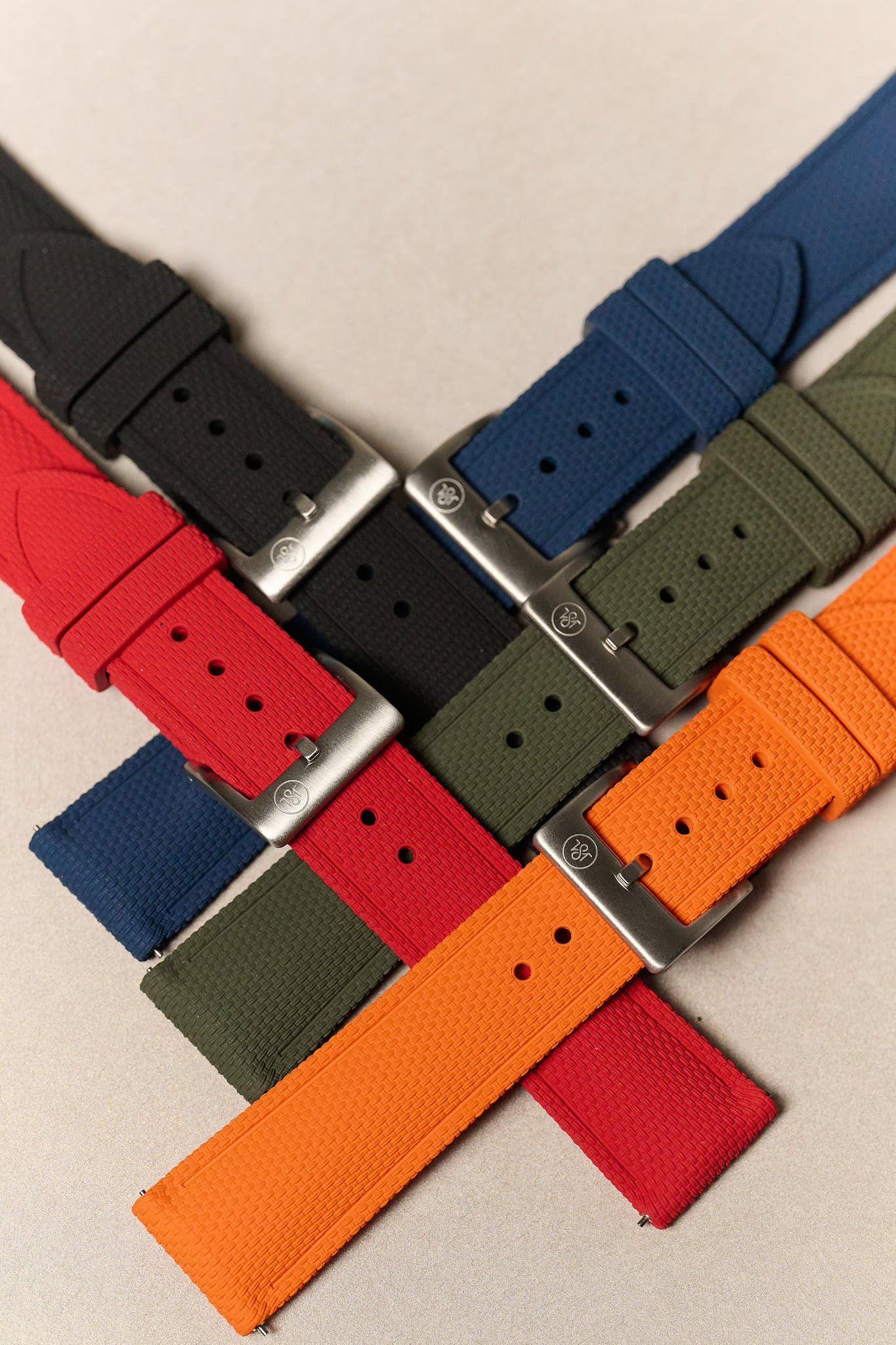 AquaFlex Rubber Classic Strap - Red - The Strap Tailor