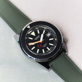 AquaFlex Rubber Classic Strap - Green - The Strap Tailor