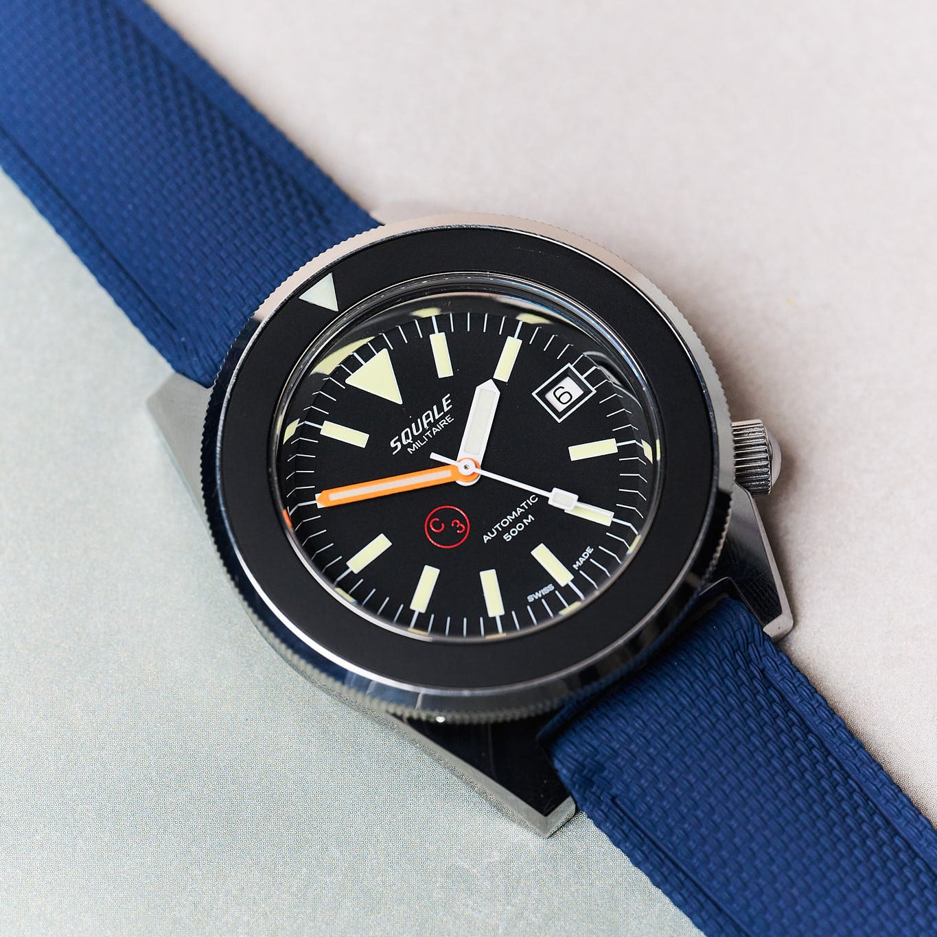 AquaFlex Rubber Classic Strap - Navy Blue - The Strap Tailor
