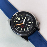 AquaFlex Rubber Classic Strap - Navy Blue - The Strap Tailor