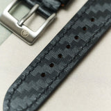 Saffiano Carbon Weave Strap - Black - RTW - The Strap Tailor