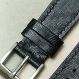 Saffiano Carbon Weave Strap - Black - RTW - The Strap Tailor