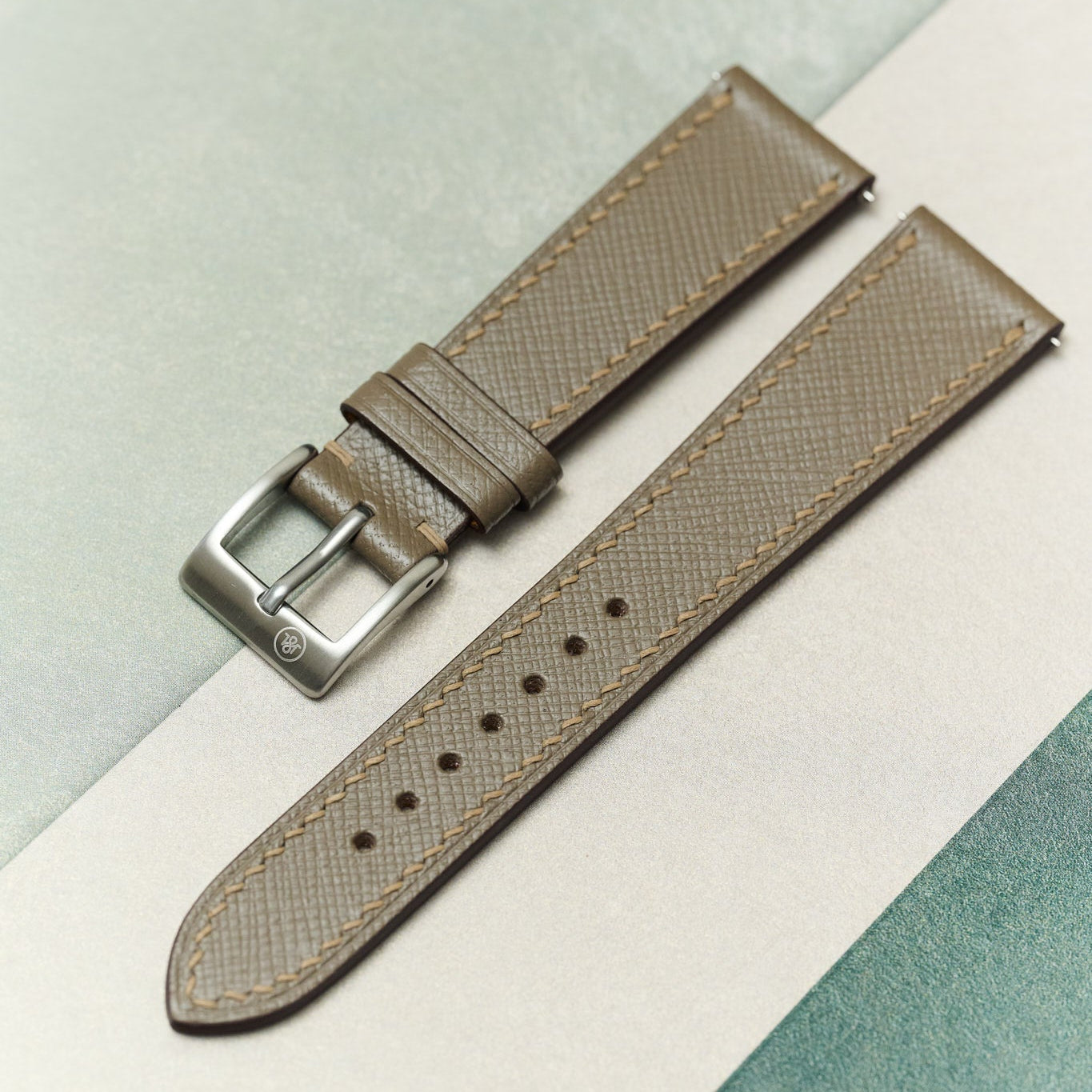 Saffiano Chevre Strap - Taupe - RTW - The Strap Tailor