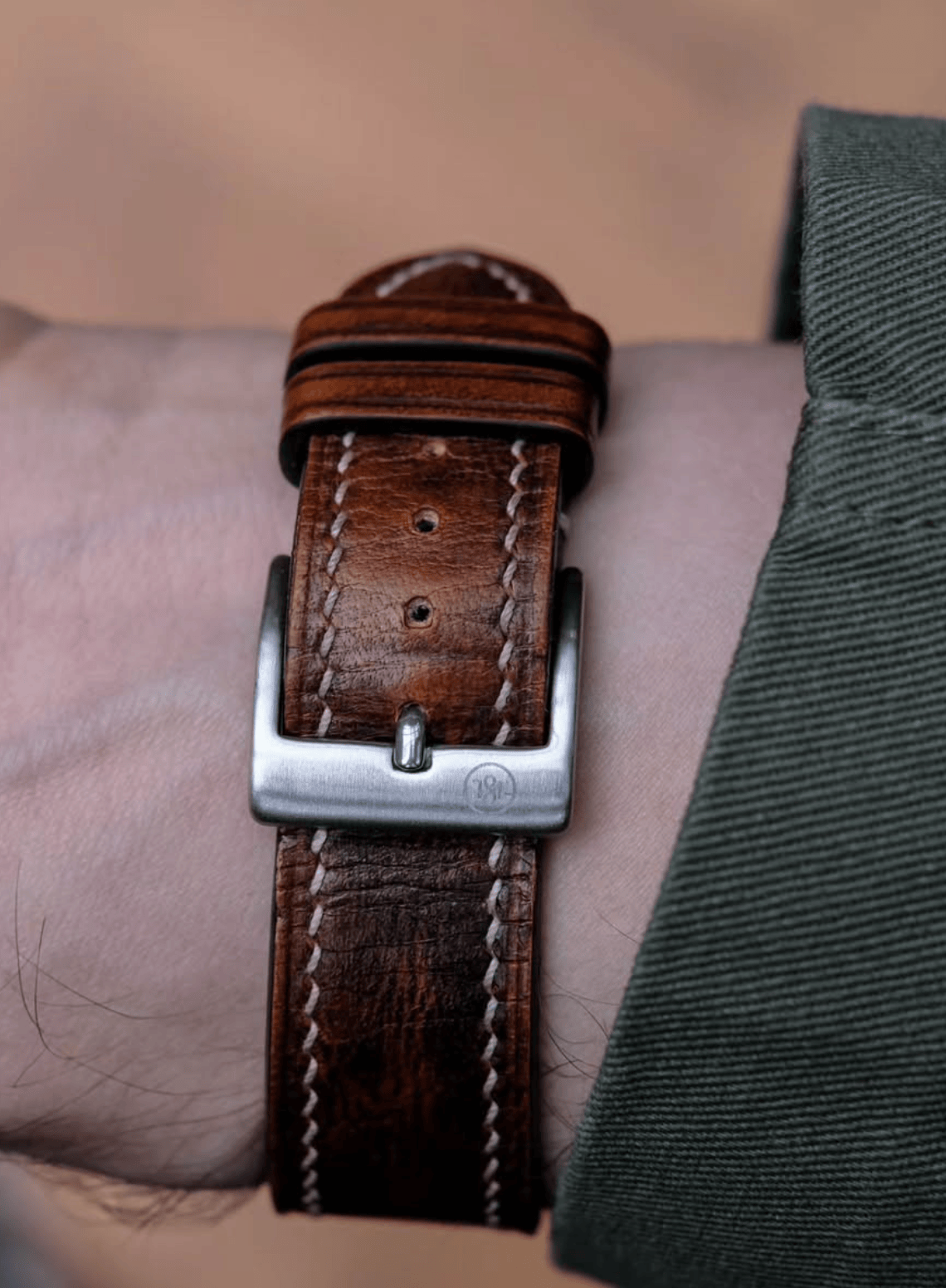 LTD Edition -  Hand Painted Aged Patina Strap - The Strap Tailor
