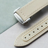 Omega-Style Deployant Sailcloth Watch Strap - Sandstone