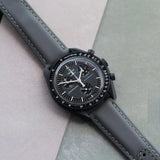 Omega-Style Deployant Sailcloth Watch Strap - Grey