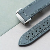 Omega-Style Deployant Sailcloth Watch Strap - Grey
