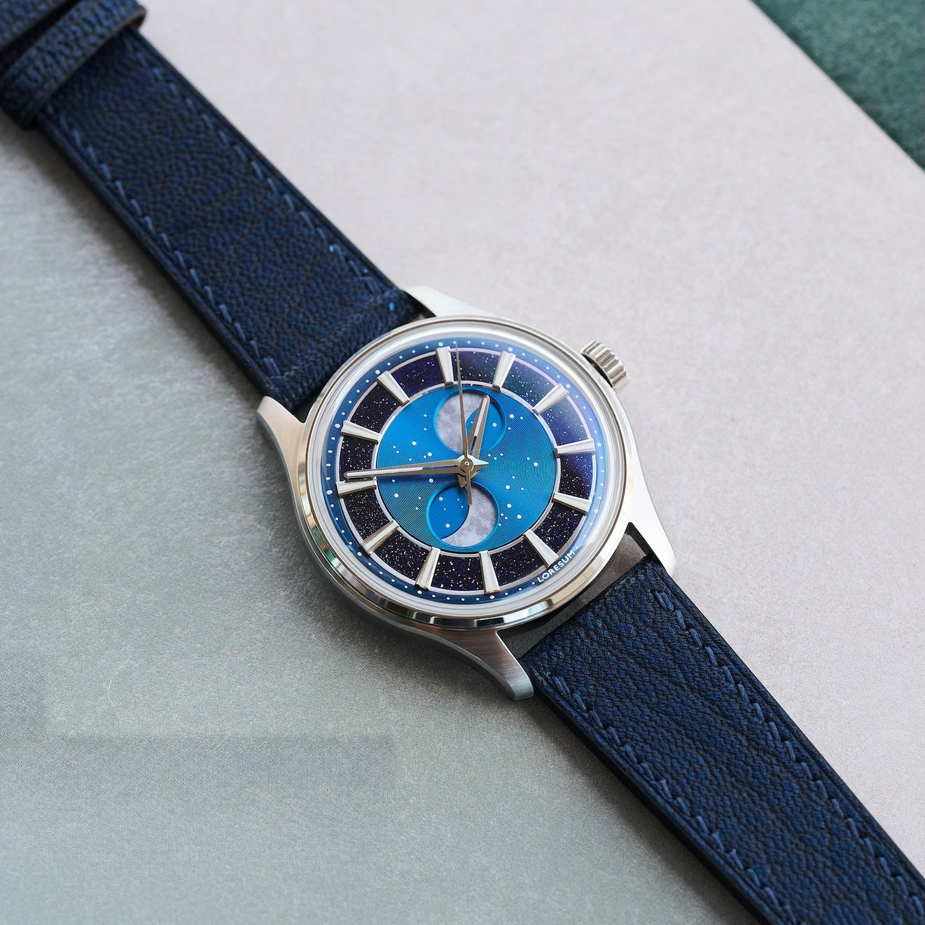 Alran Chevre 'PatNat' Strap - Navy Blue - RTW - The Strap Tailor