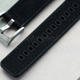 Sailcloth & Rubber Strap - Black