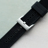 Sailcloth & Rubber Strap - Black