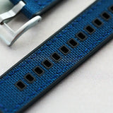 Sailcloth & Rubber Strap - Navy Blue