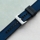 Sailcloth & Rubber Strap - Navy Blue