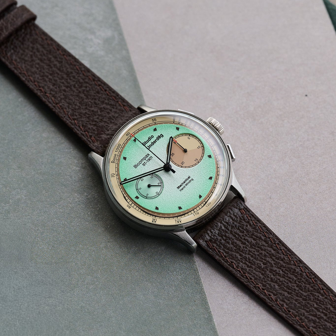 Vintage Style Pig Skin Watch Strap - Brown Slimline - RTW - The Strap Tailor