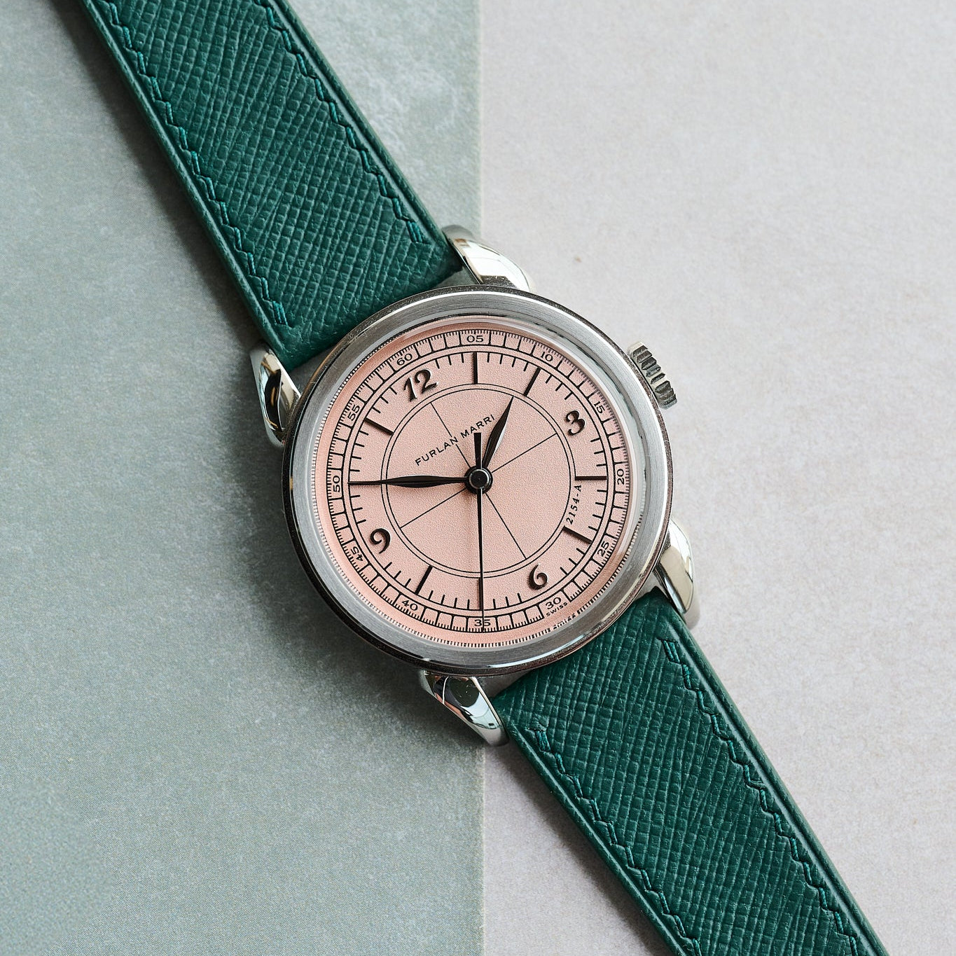 Slimline Saffiano Chevre Strap - Green - RTW - The Strap Tailor