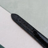 Ostrich Shin Watch Strap - Black - RTW