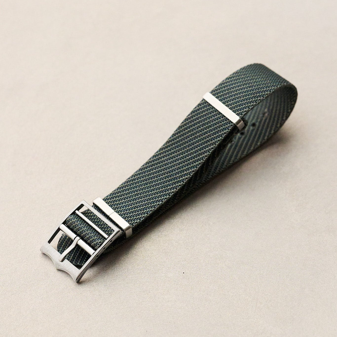 Woven Nylon Single Pass Strap - Dark Grey - The Strap Tailor