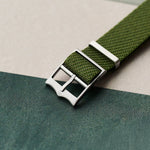 Woven Nylon Single Pass Strap - Army Green - The Strap Tailor