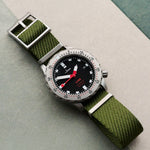 Woven Nylon Single Pass Strap - Army Green - The Strap Tailor