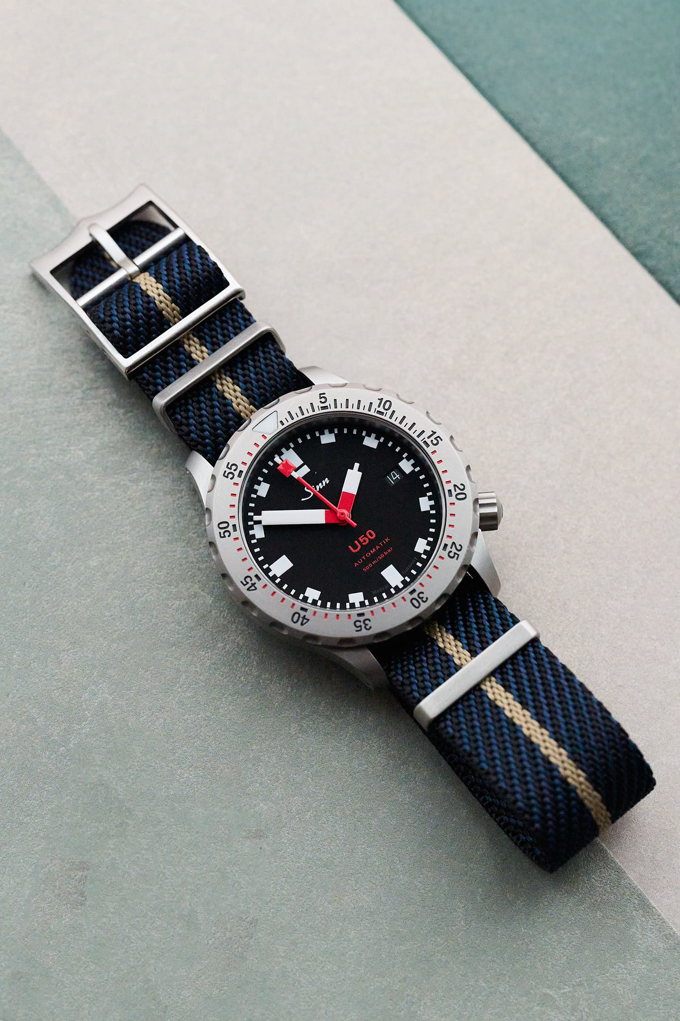 Woven Nylon Single Pass Strap - Navy, Black & Khaki - The Strap Tailor