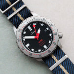 Woven Nylon Single Pass Strap - Navy, Black & Khaki - The Strap Tailor