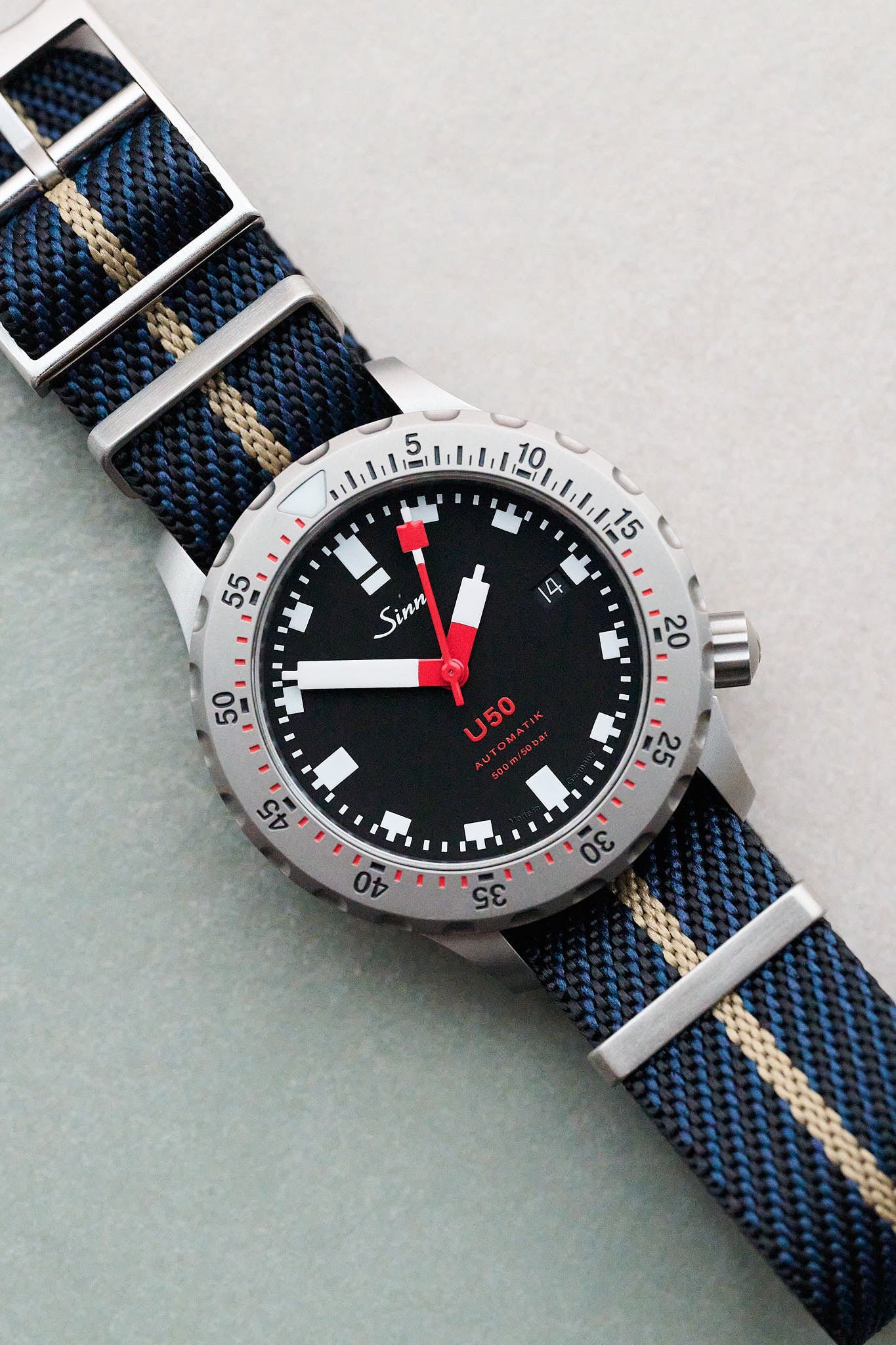 Woven Nylon Single Pass Strap - Navy, Black & Khaki - The Strap Tailor