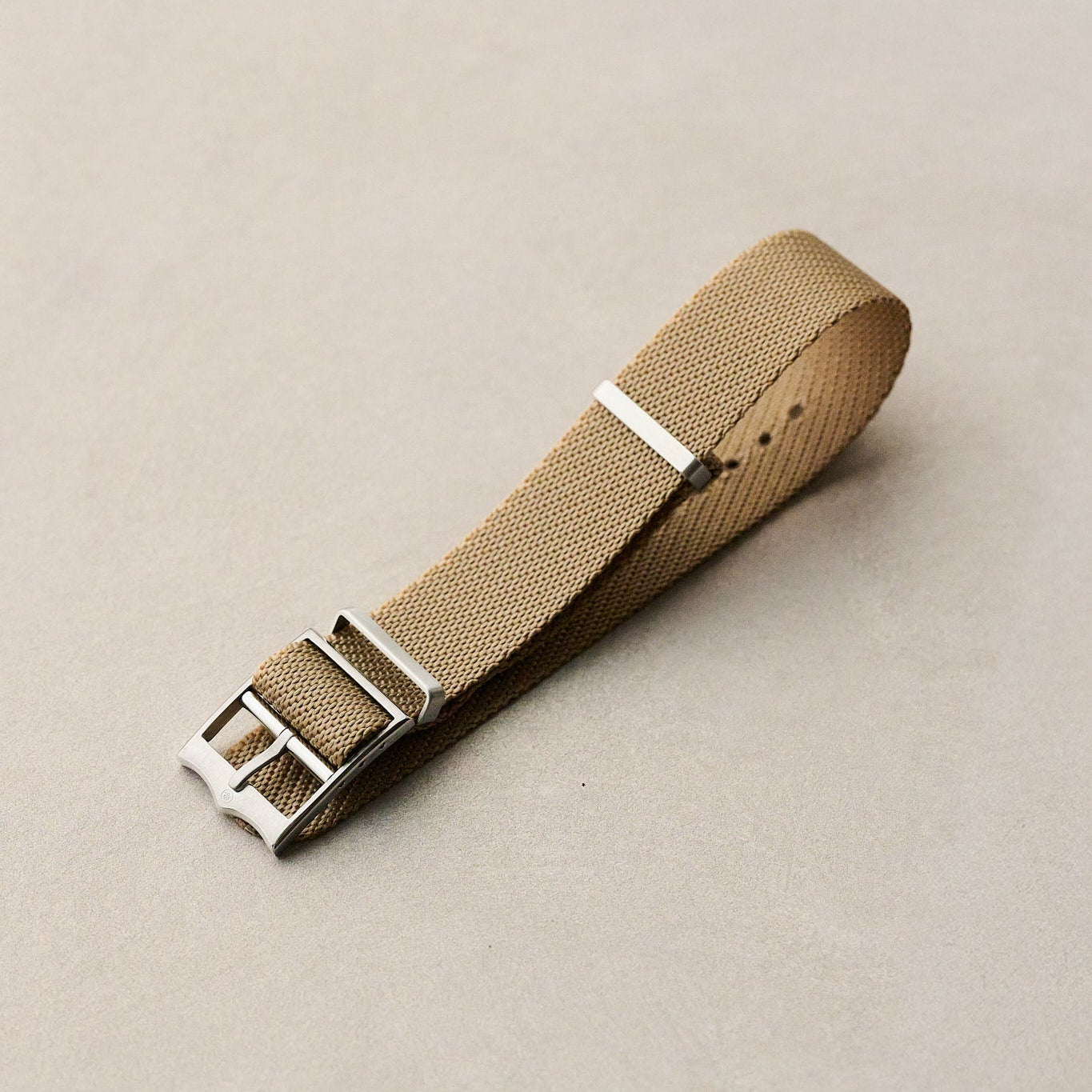 Woven Nylon Single Pass Strap - Sand - The Strap Tailor