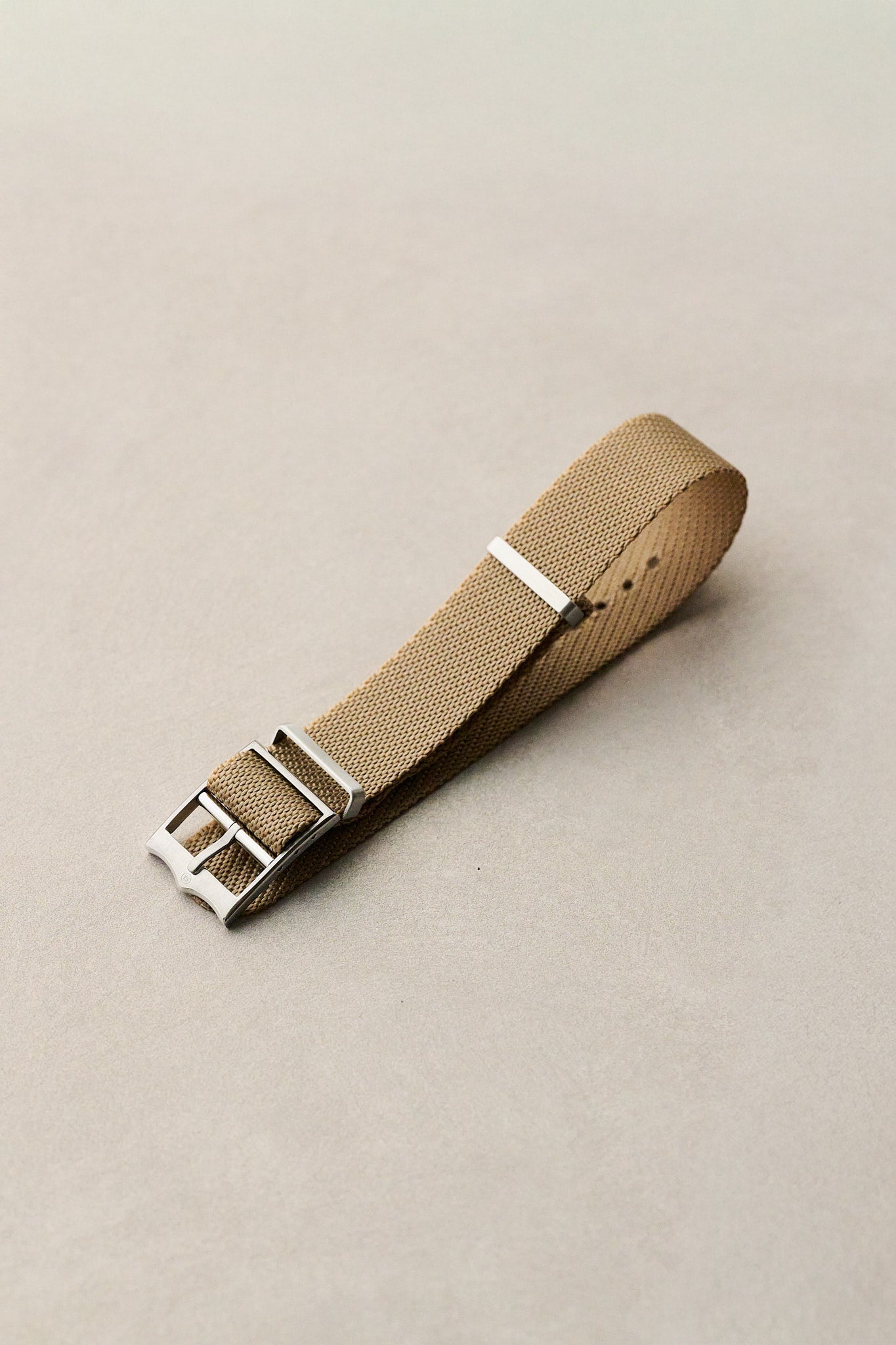 Woven Nylon Single Pass Strap - Sand - The Strap Tailor